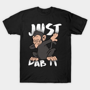 'Just Dab It Monkey Dab' Funny Dabbing Animal Gift T-Shirt